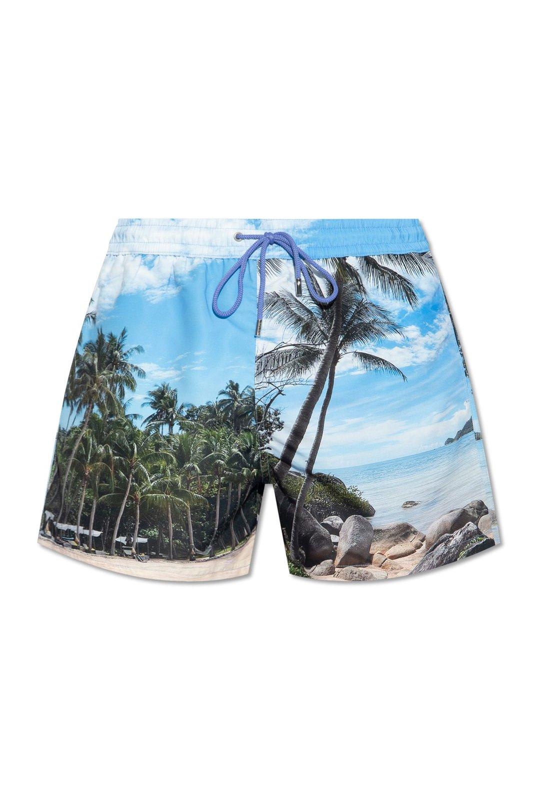 Shop Paul Smith Swimming Shorts In Blue
