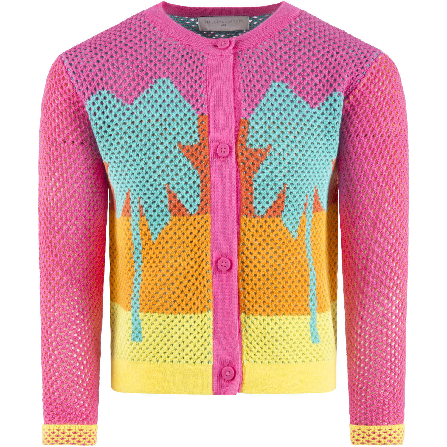 Stella McCartney Kids Multicolor Cardigan For Girl With Palms