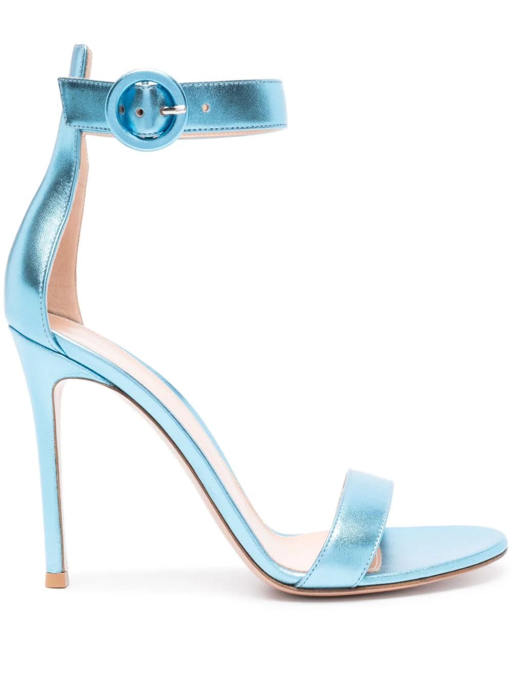 Shop Gianvito Rossi Blue Portofino 105 Sandals