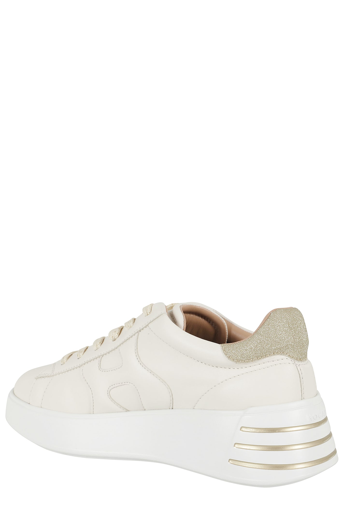 Hogan Rebel Platform Sole Low-top Sneakers In White