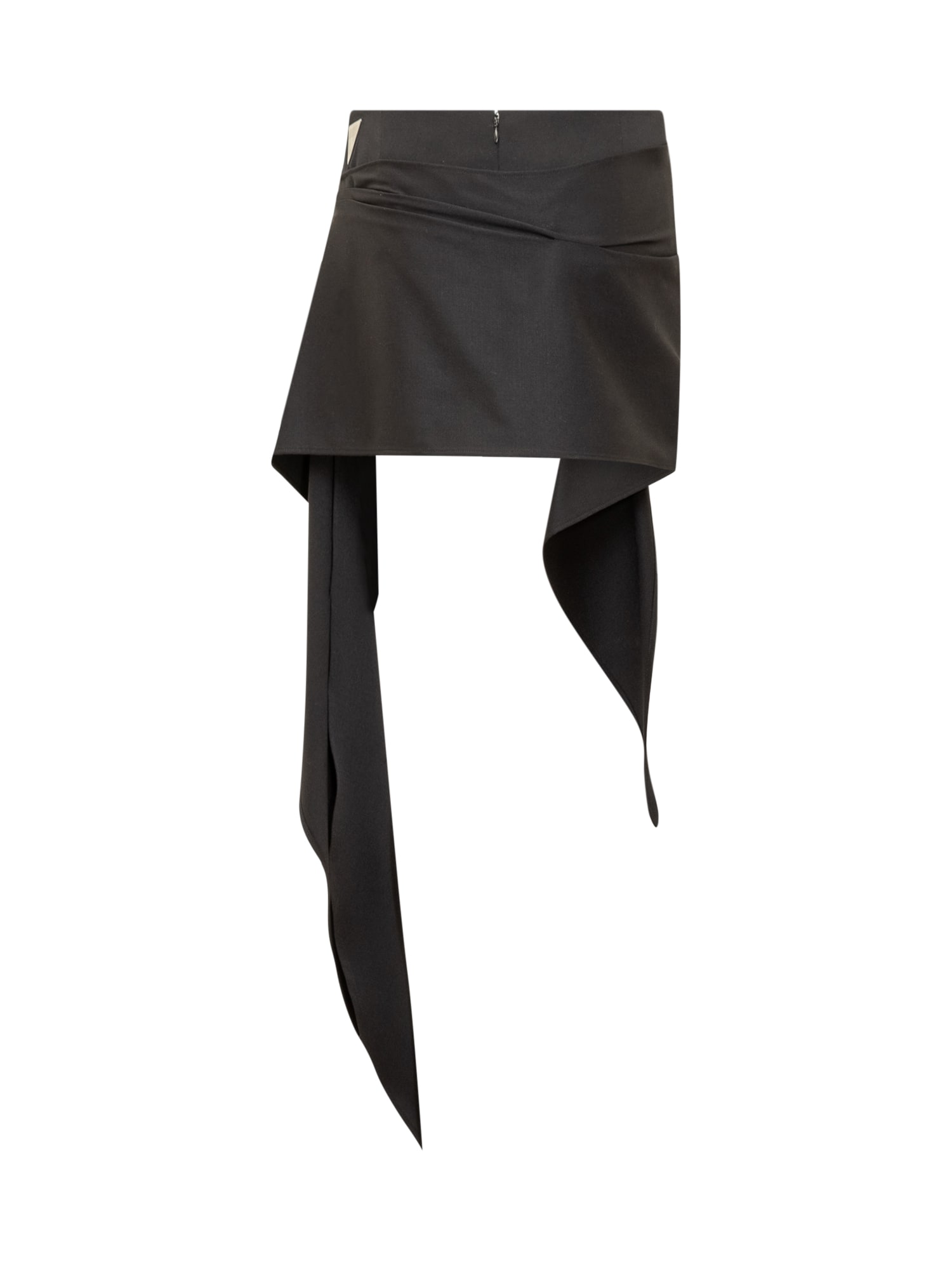 Shop Attico Riley Mini Skirt In Black