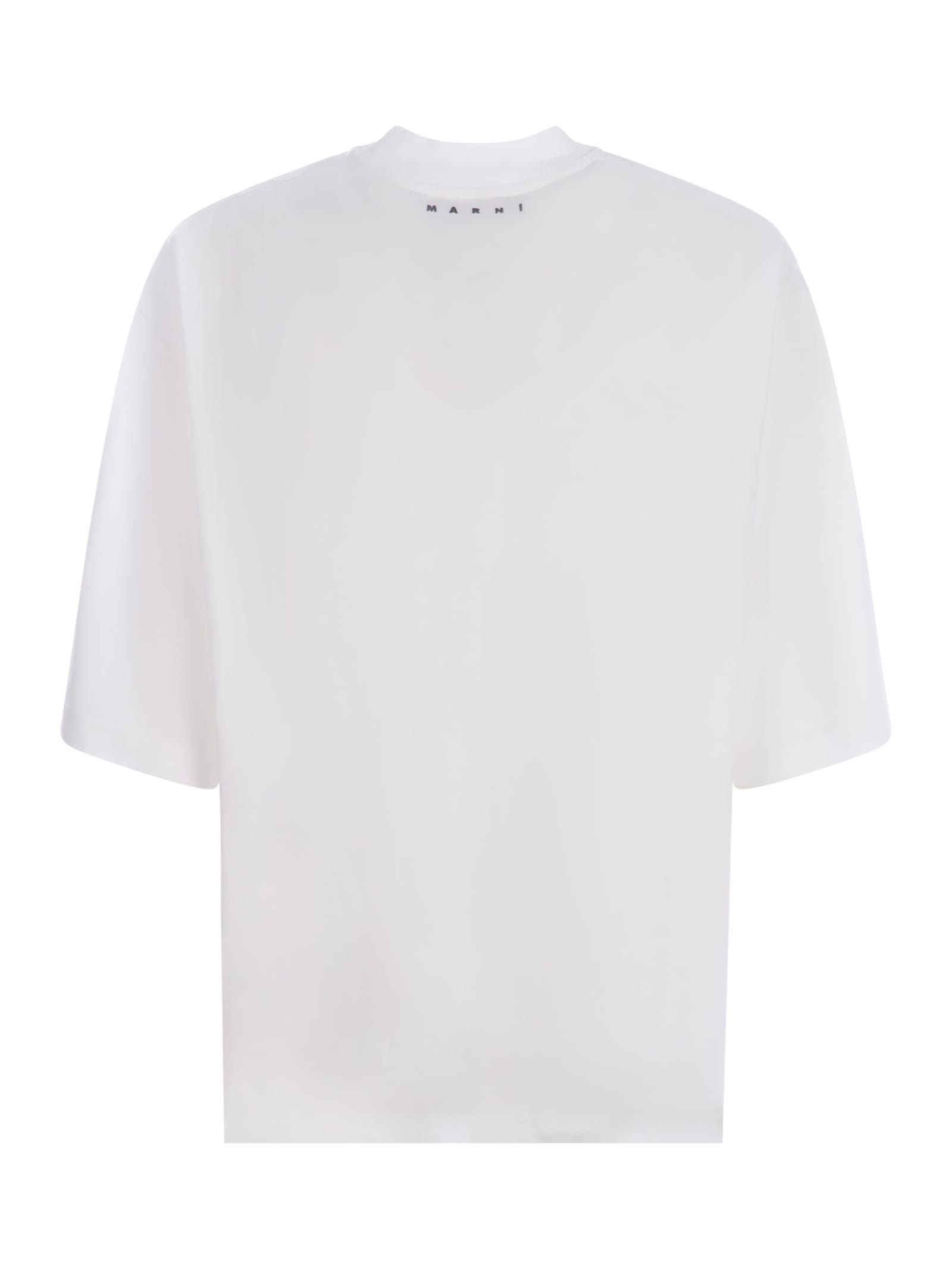 Shop Marni T-shirt  Made Of Blend Cotton In Bianco