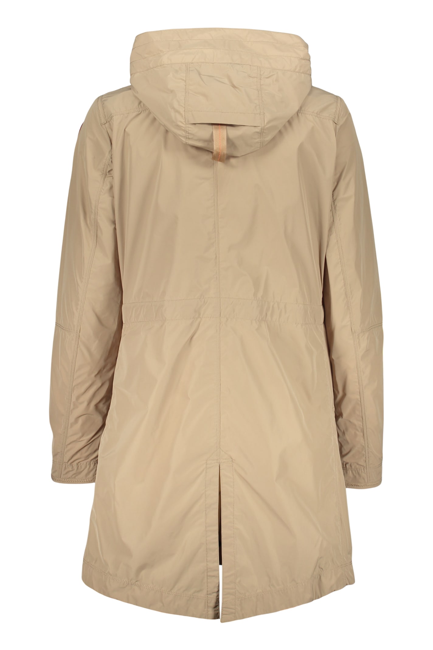Parajumpers Lightweight Beige Jacket With Hood And Zip. In Brown
