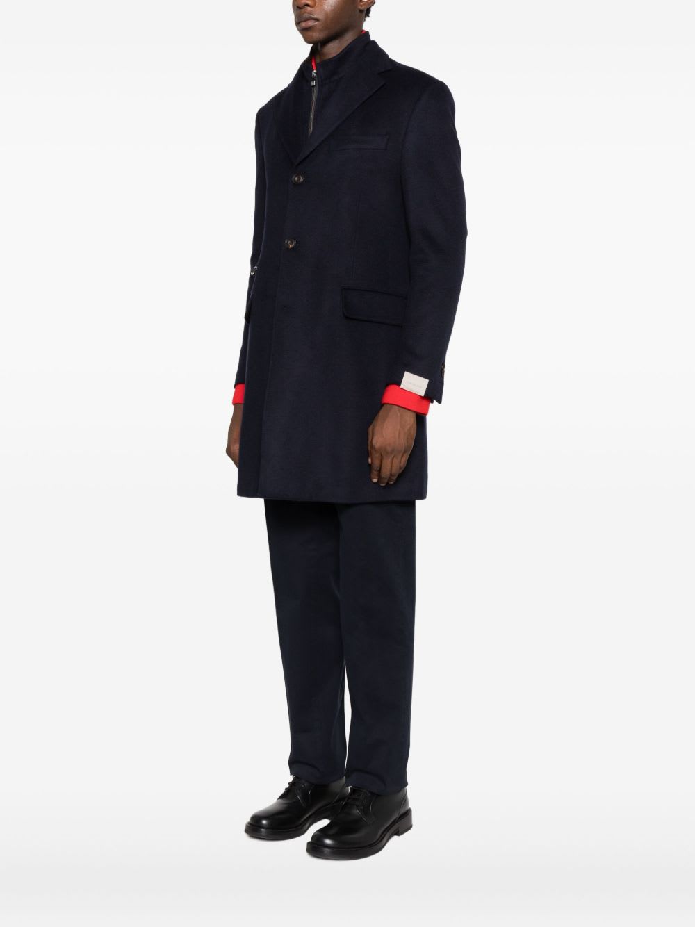 Corneliani Single-breasted Coat In Black