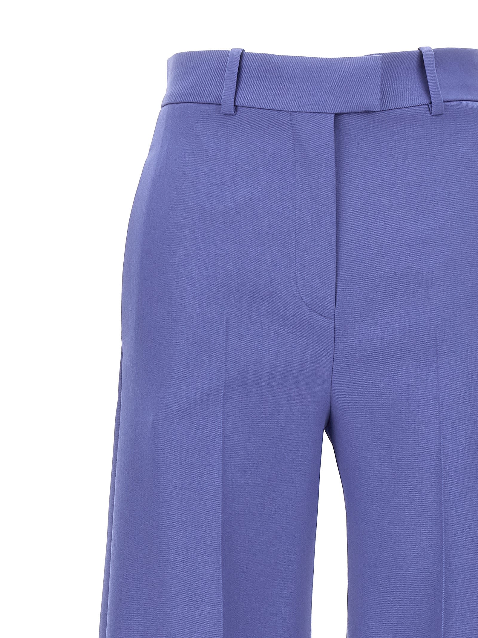 Shop Attico Jagger Wool Trousers In Purple