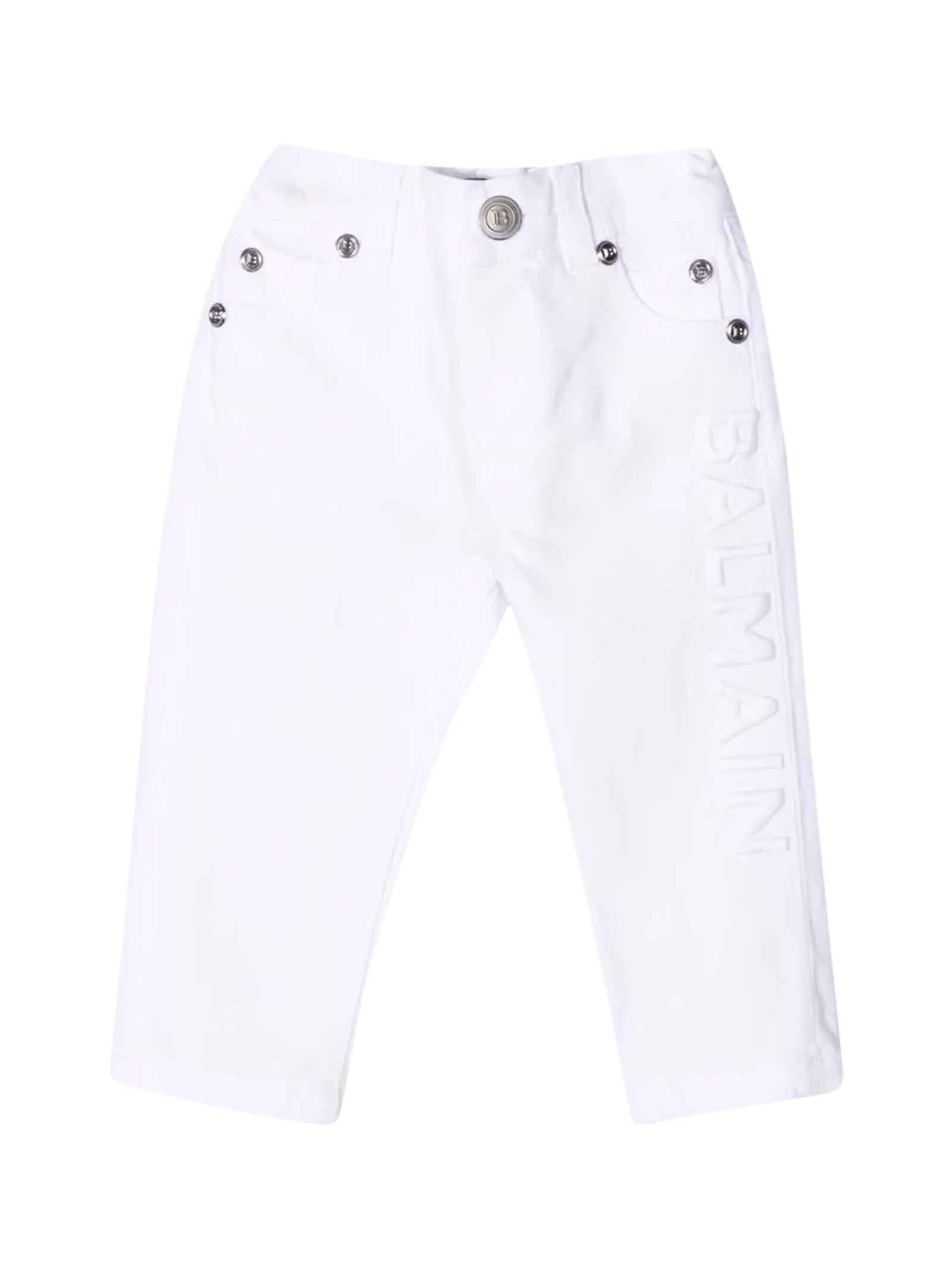 Balmain Unisex White Jeans