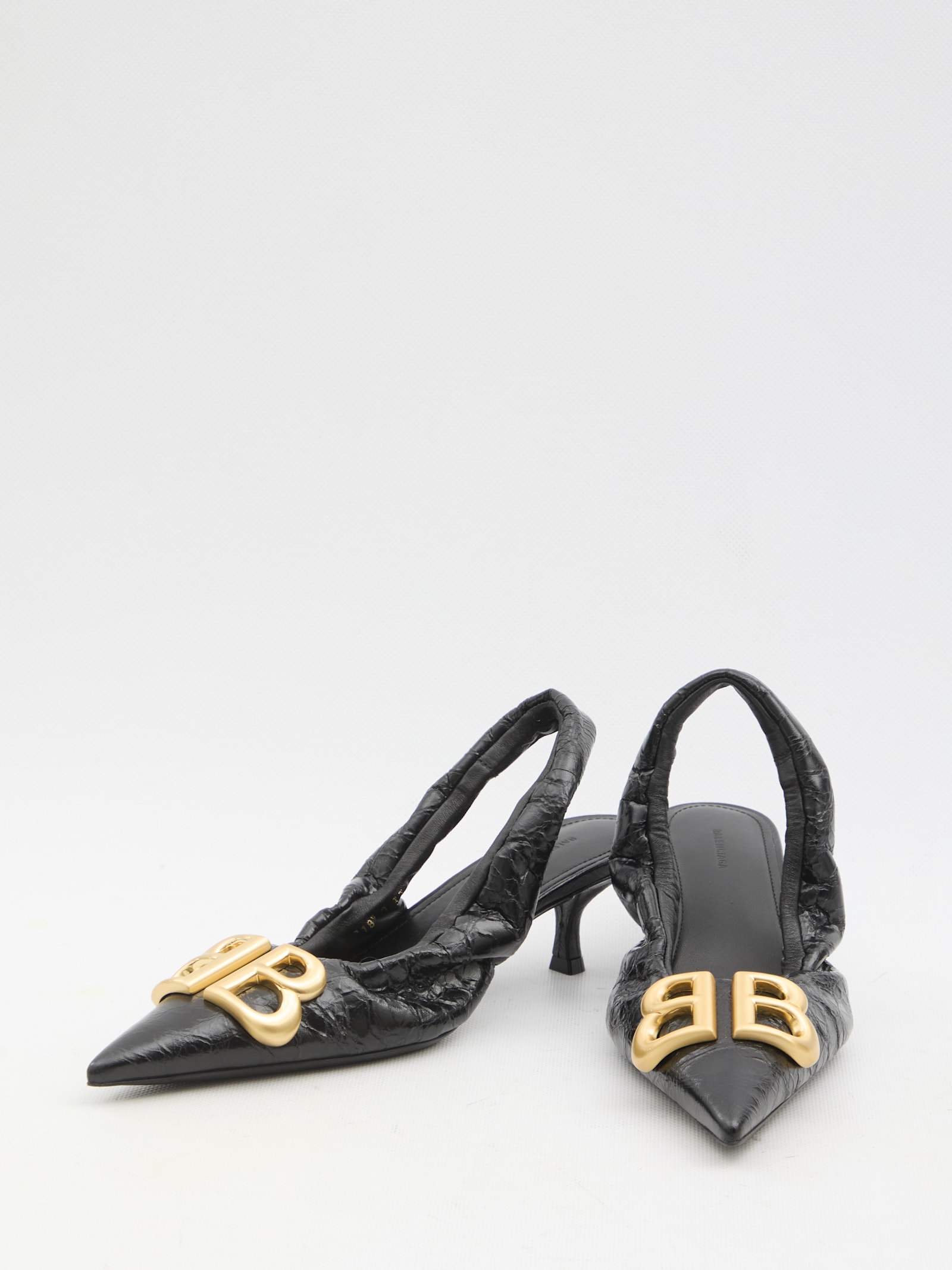 Balenciaga Monaco 50mm Slingback Pumps In Black