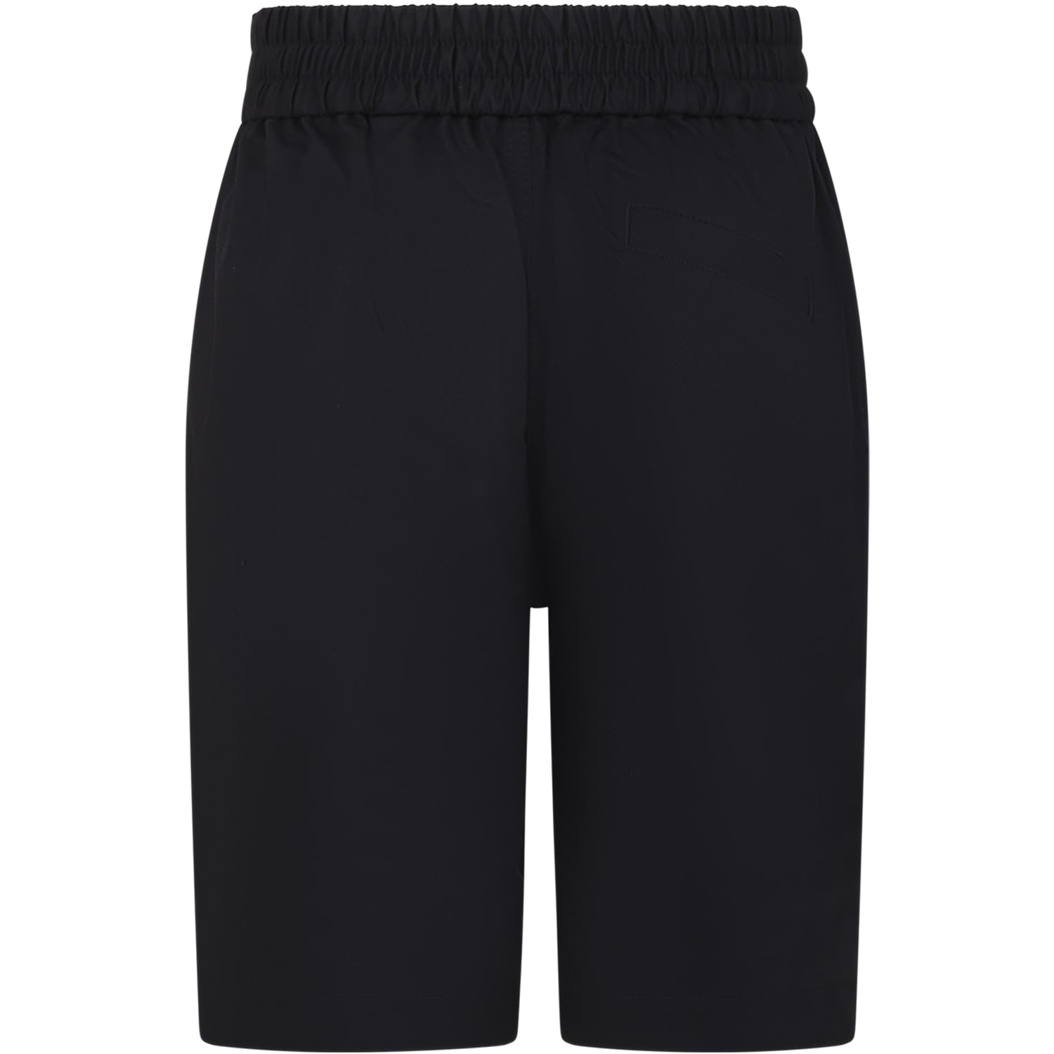 Shop Burberry Black Shorts For Boy With Embroidery