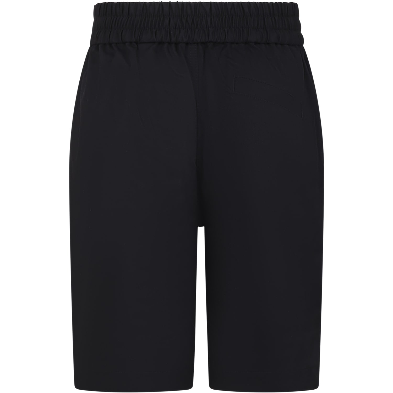 Burberry Black Shorts For Boy With Embroidery In Black