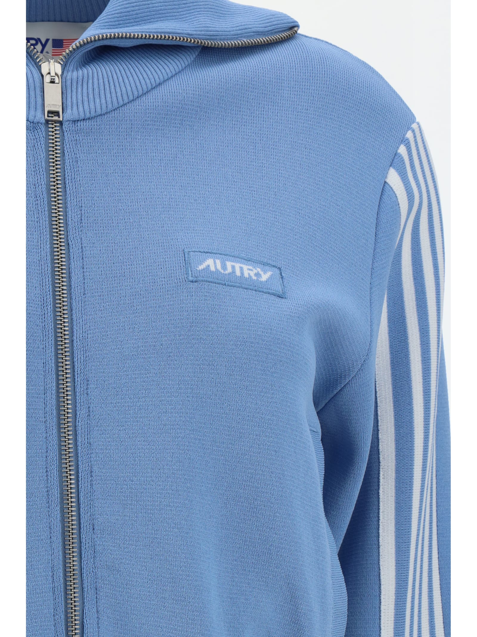 Shop Autry Zipper Sweatshirt In Azure