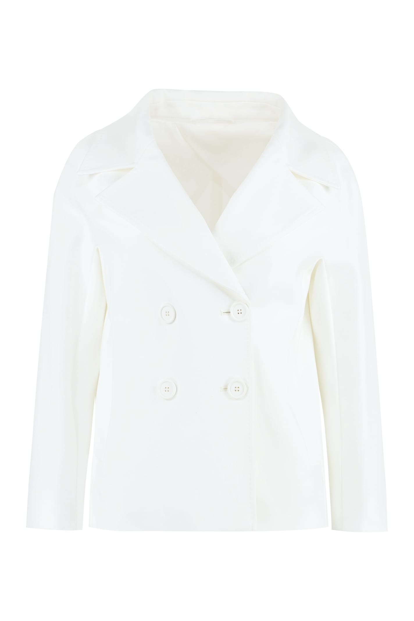 Shop Max Mara Espero Double-breasted Jacket In White
