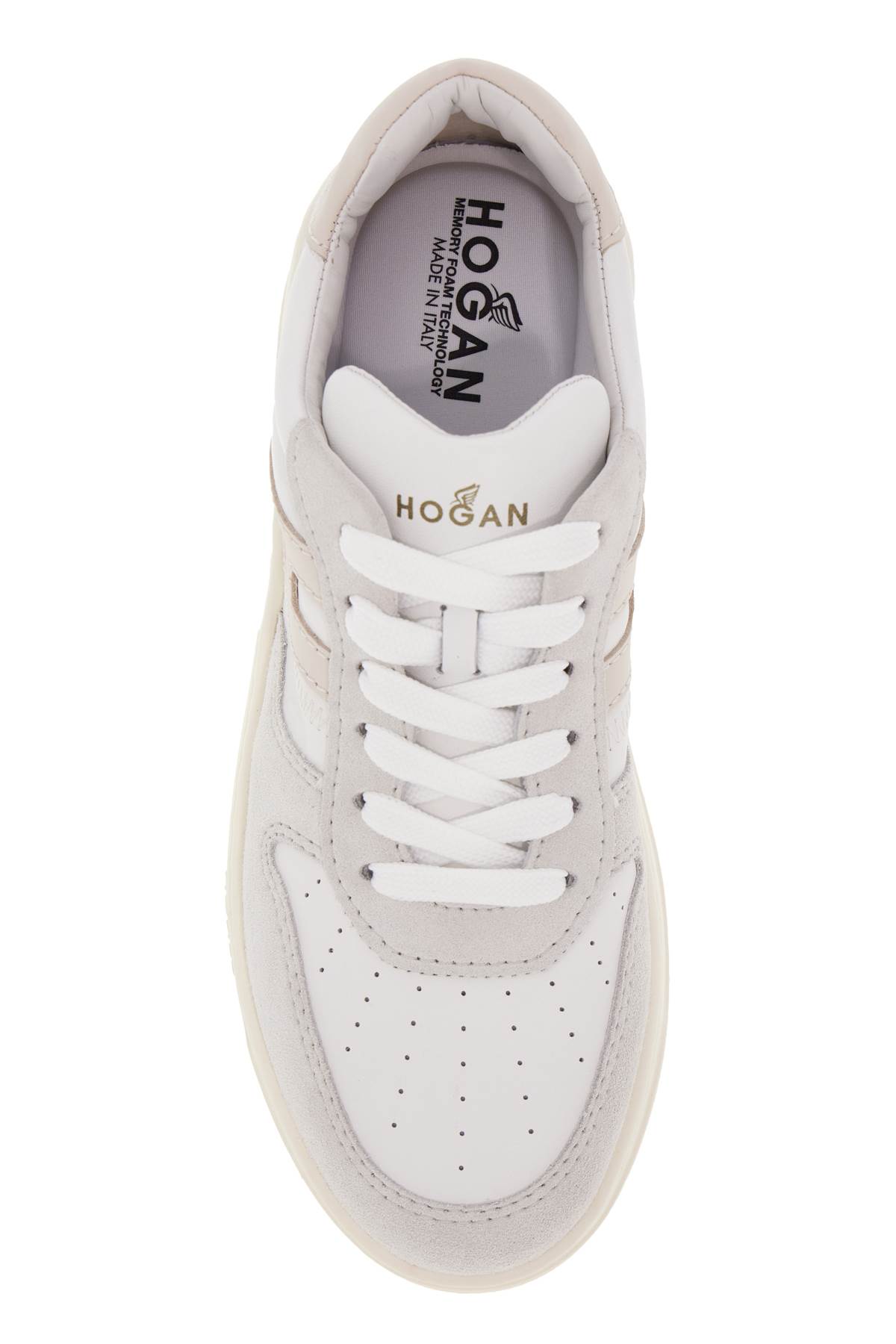 Shop Hogan H630 Sneakers In B001(bianco)+b018(bianco Marmo) (white)