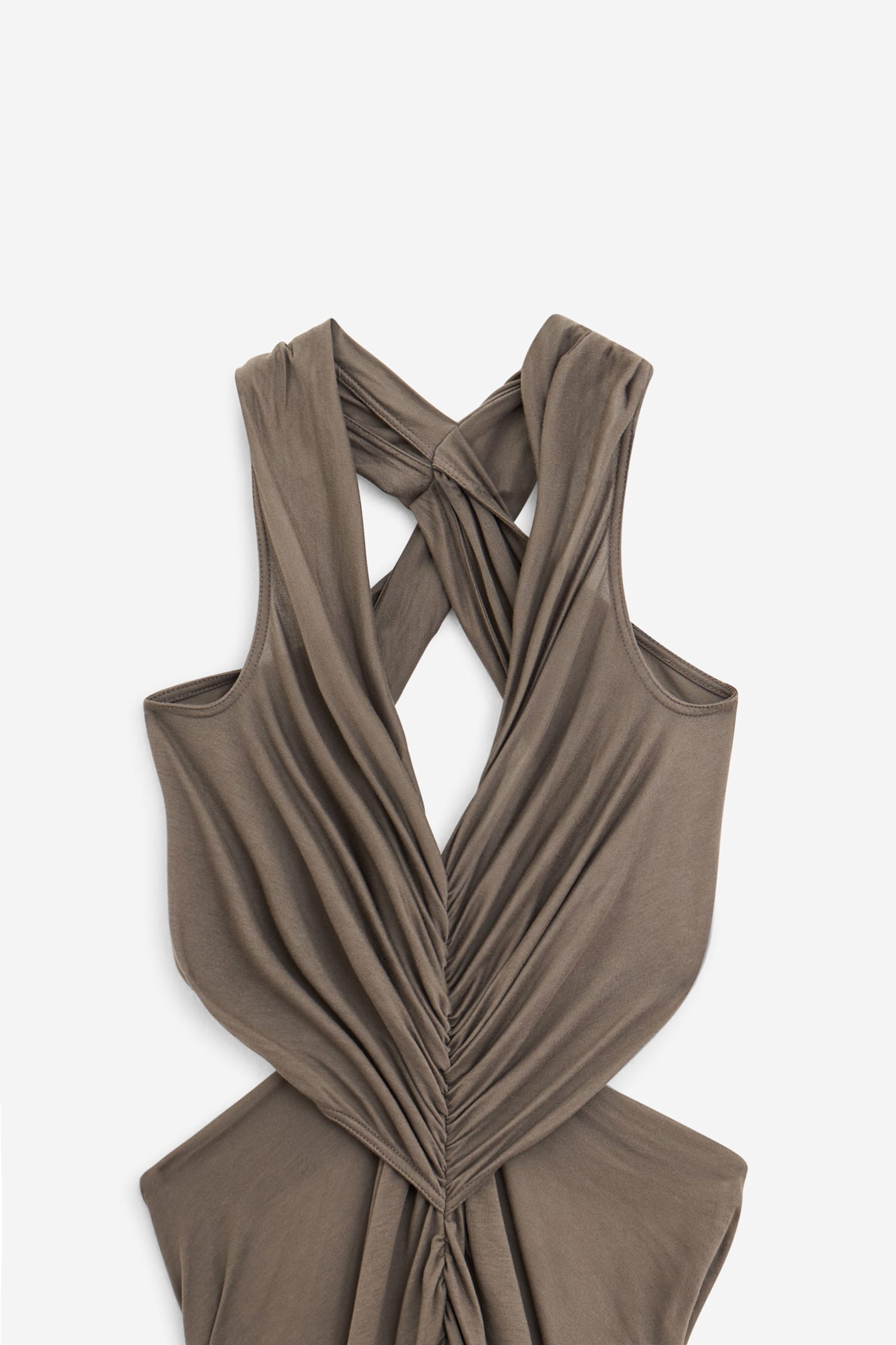 Rick Owens Poppy Gown Dress In Brown