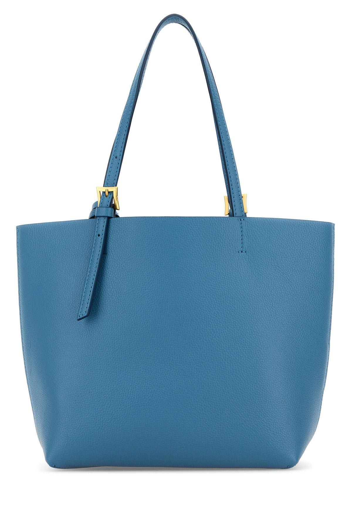 Shop Mcm Turquoise Leather Mini Himmel Shopping Bag In Blue