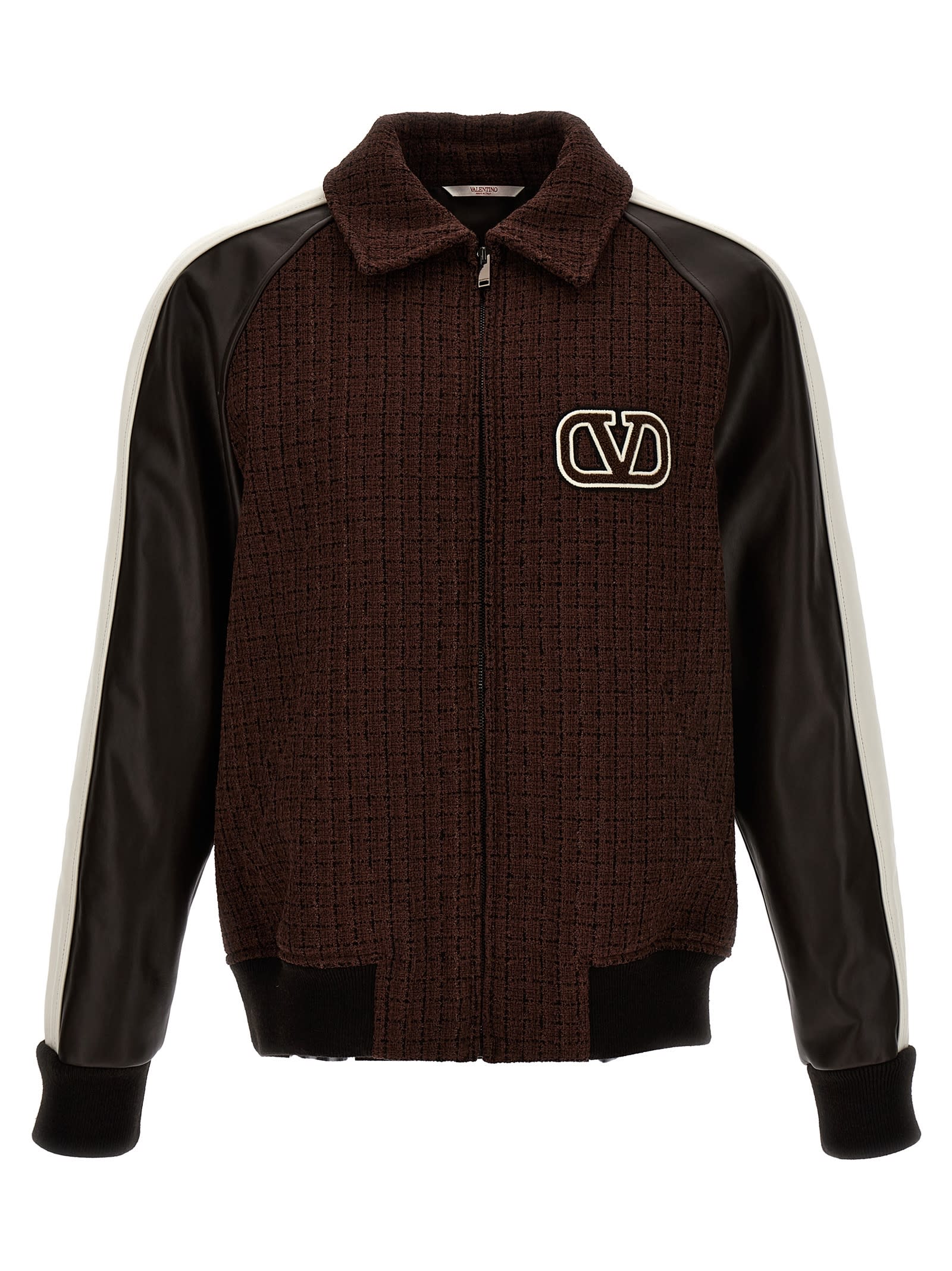 Valentino Bomber Jacket With Logo Embroidery