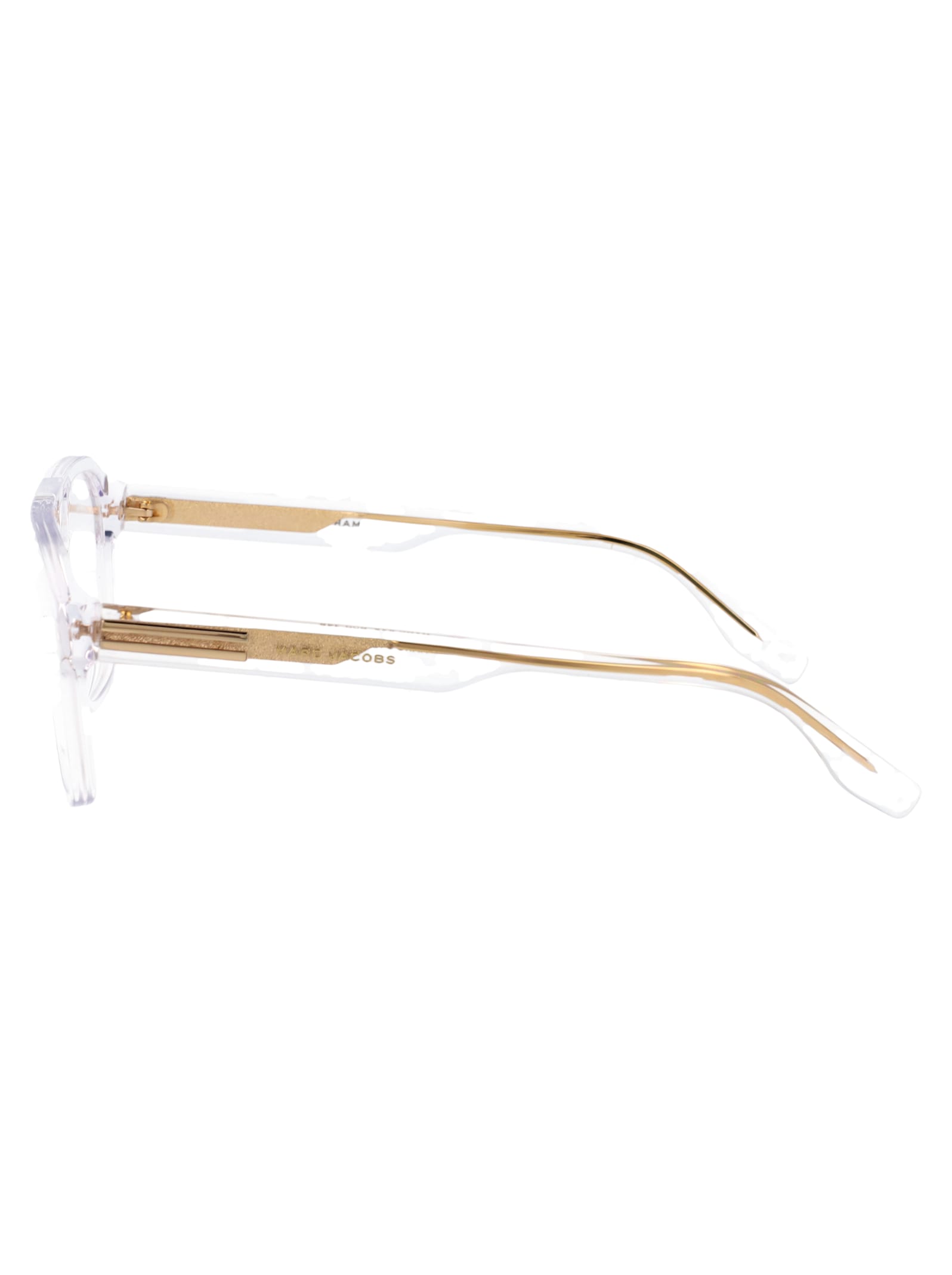 Marc Jacobs Crystal Acetate Glasses In Metallic