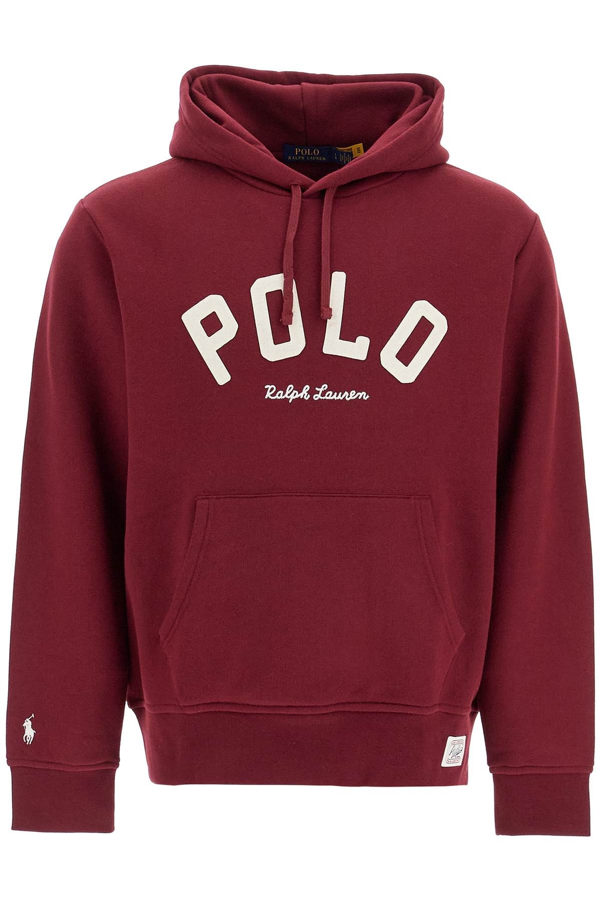 Shop Polo Ralph Lauren Hooded Sweatshirt With In Classic Wine (red)