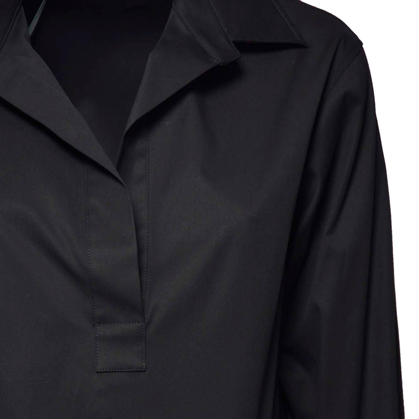 Shop Max Mara V-neck Long-sleeved Shirt In Nero