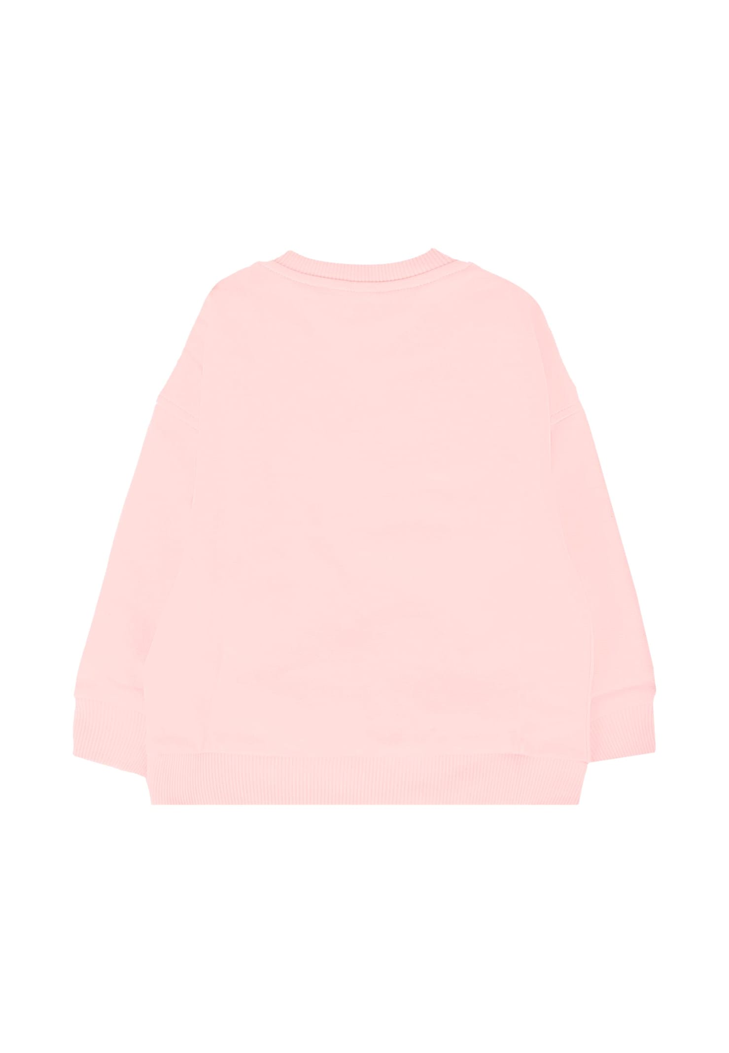 Moschino Pink Sweatshirt For Baby Girl With Logo In Pink