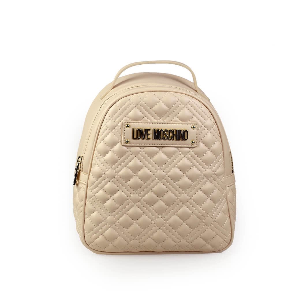 Love Moschino Quilted Nude Pink Backpack