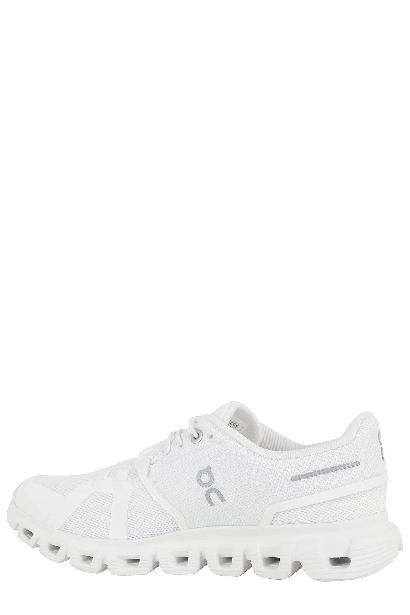 On Low Top Sneakers With Mesh Upper And Rubber Outsole In White