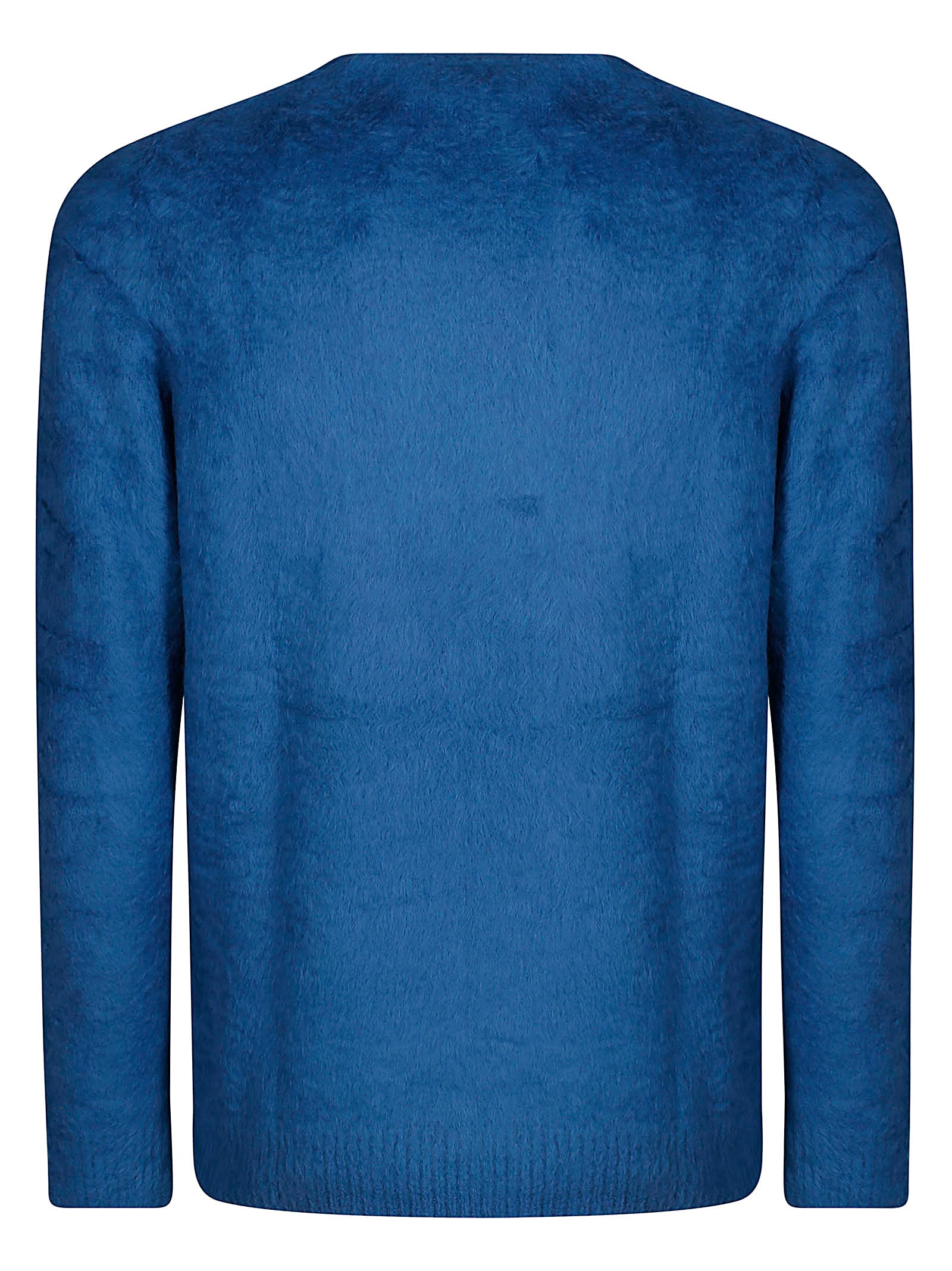 Shop Roberto Collina Knit Ls Roundneck In Avio