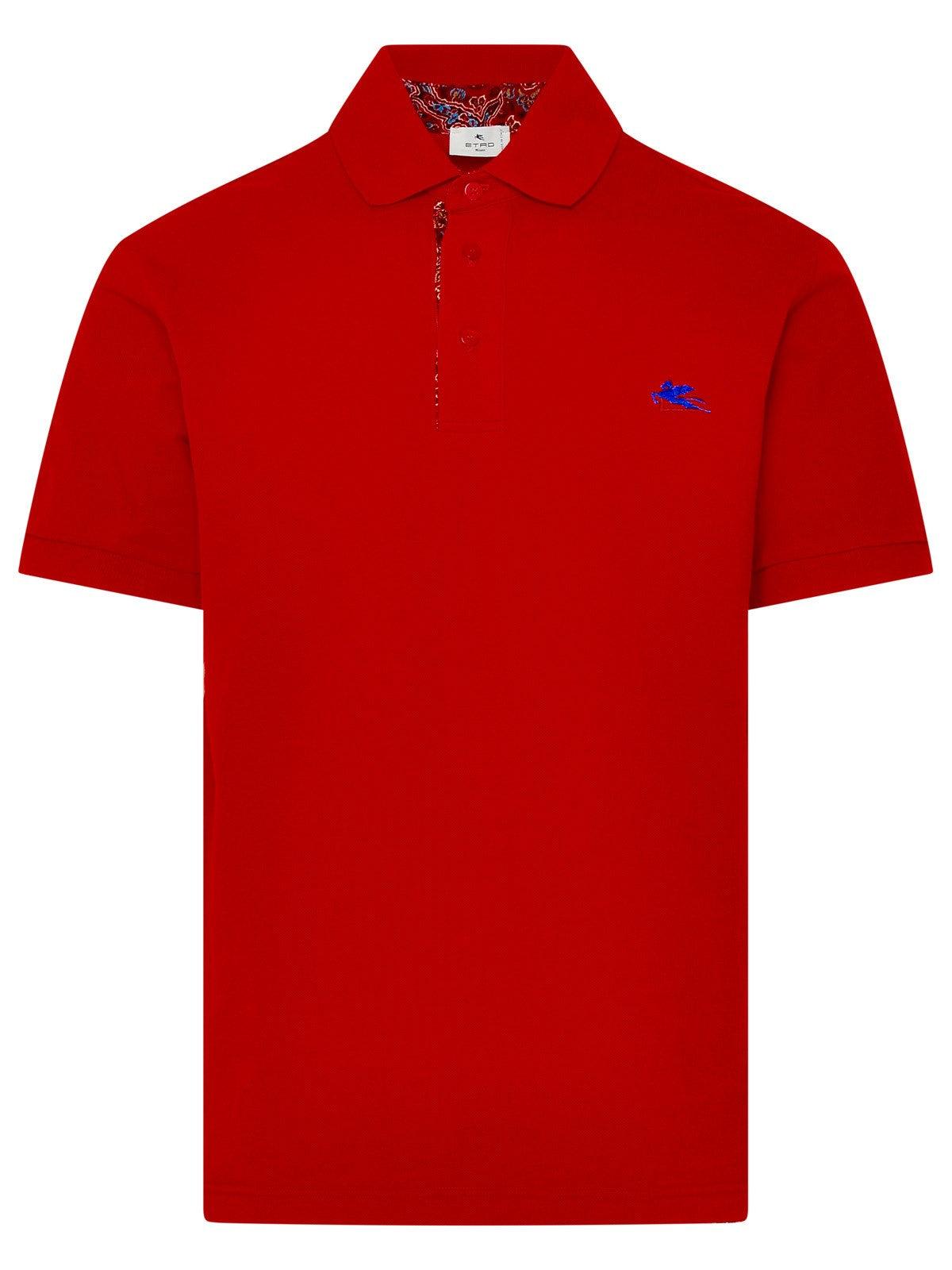 Etro Logo Embroidered Buttoned Polo Shirt