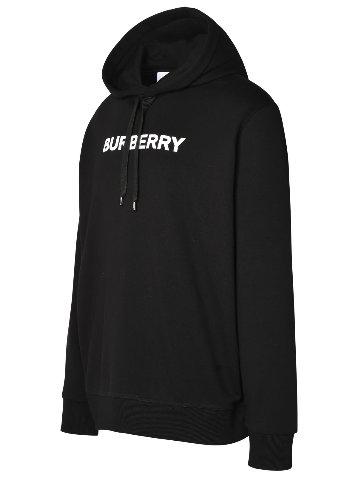 Shop Burberry Black Cotton Sweatshirt