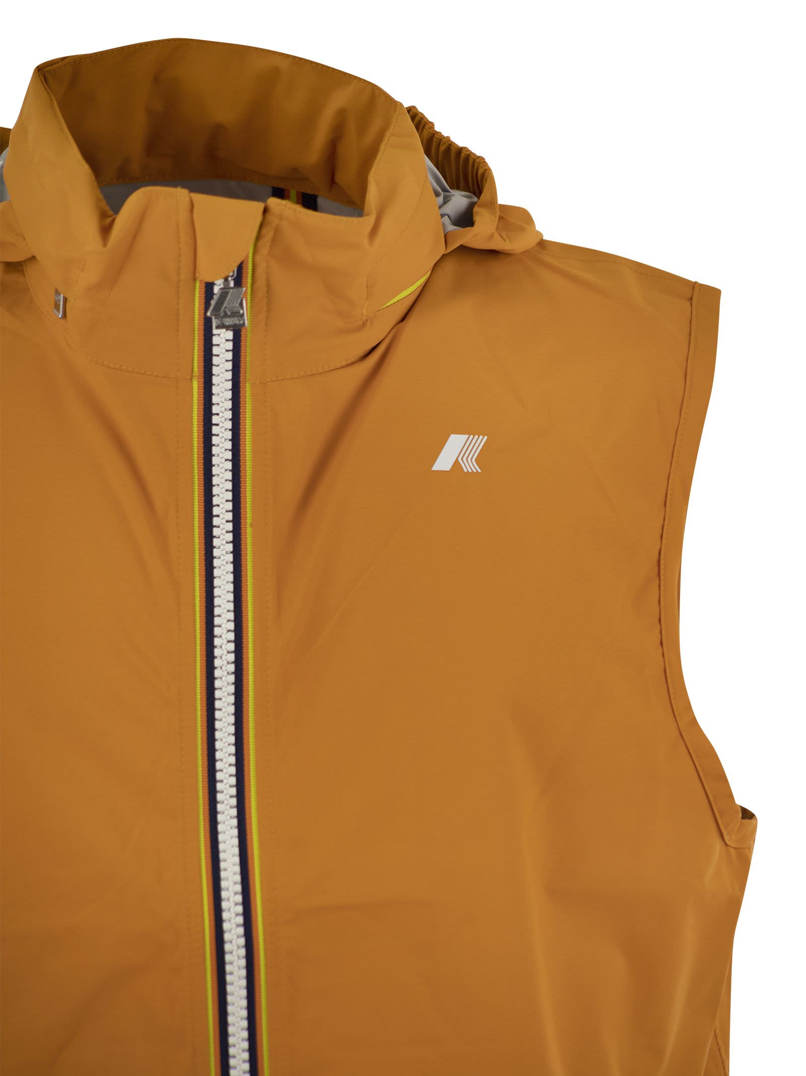 Shop K-way Valen - Technical Fabric Waistcoat In Orange