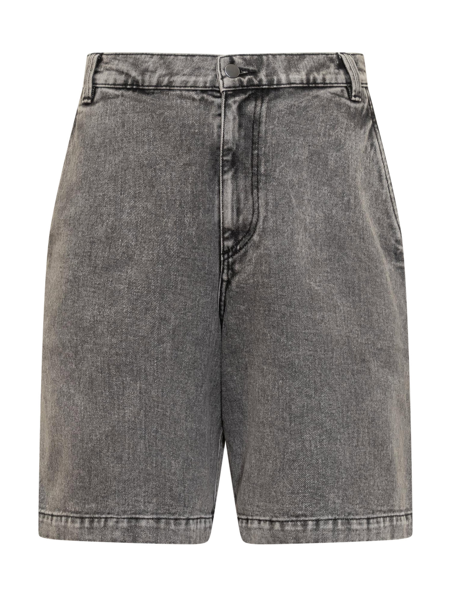 Shop A-cold-wall* Denim Shorts In Black/white