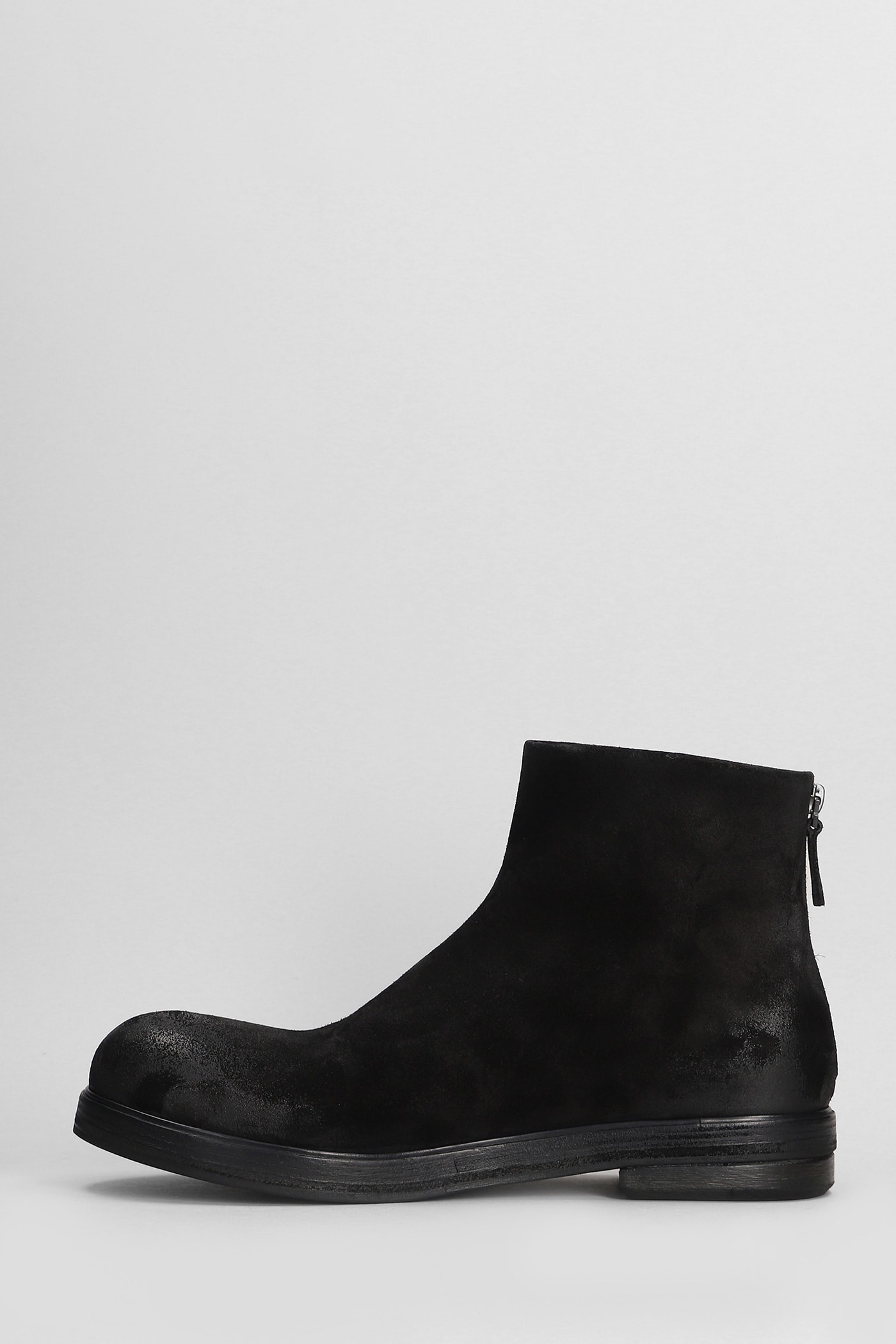 Shop Marsèll Zucca Ankle Boots In Black Suede