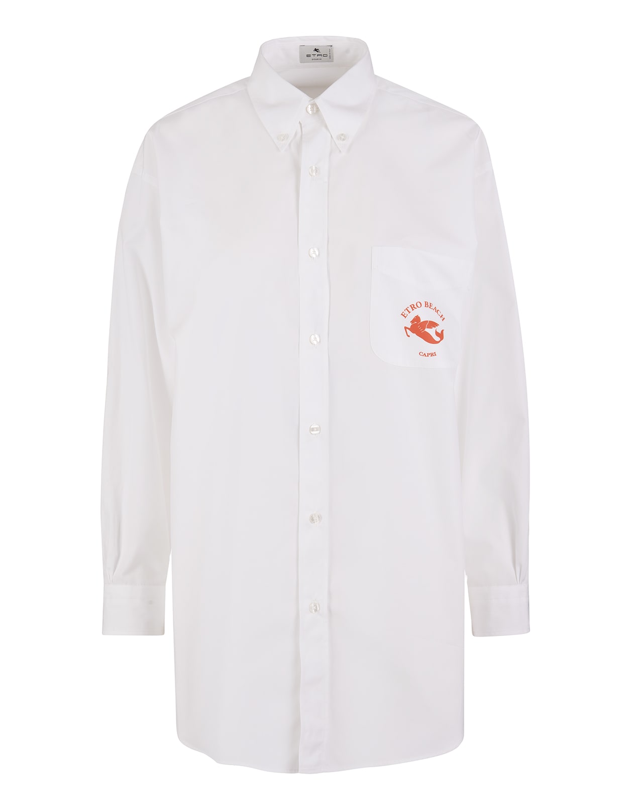 Woman White Etro Beach Oversize Shirt