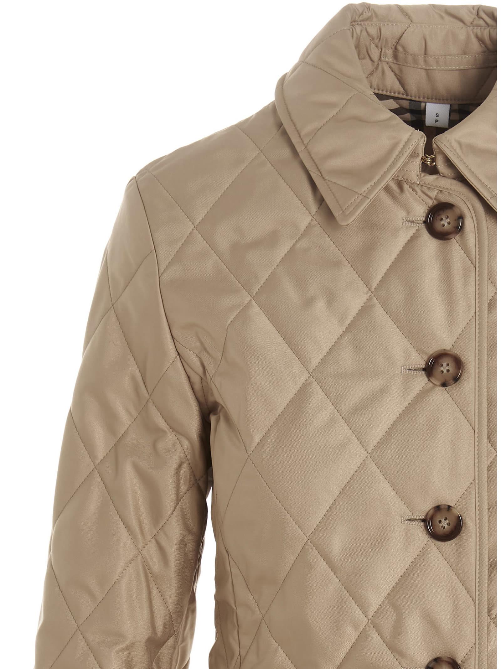 Shop Burberry Farnleigh Jacket In Beige