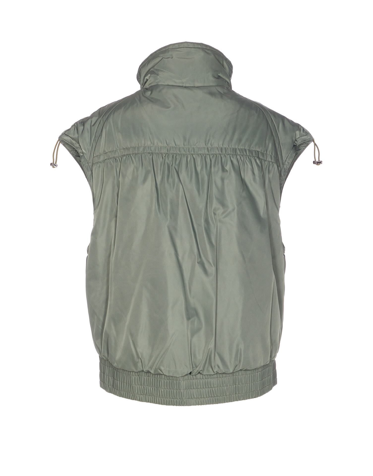 Pinko Sleeveless Zip-front Gilet In Green