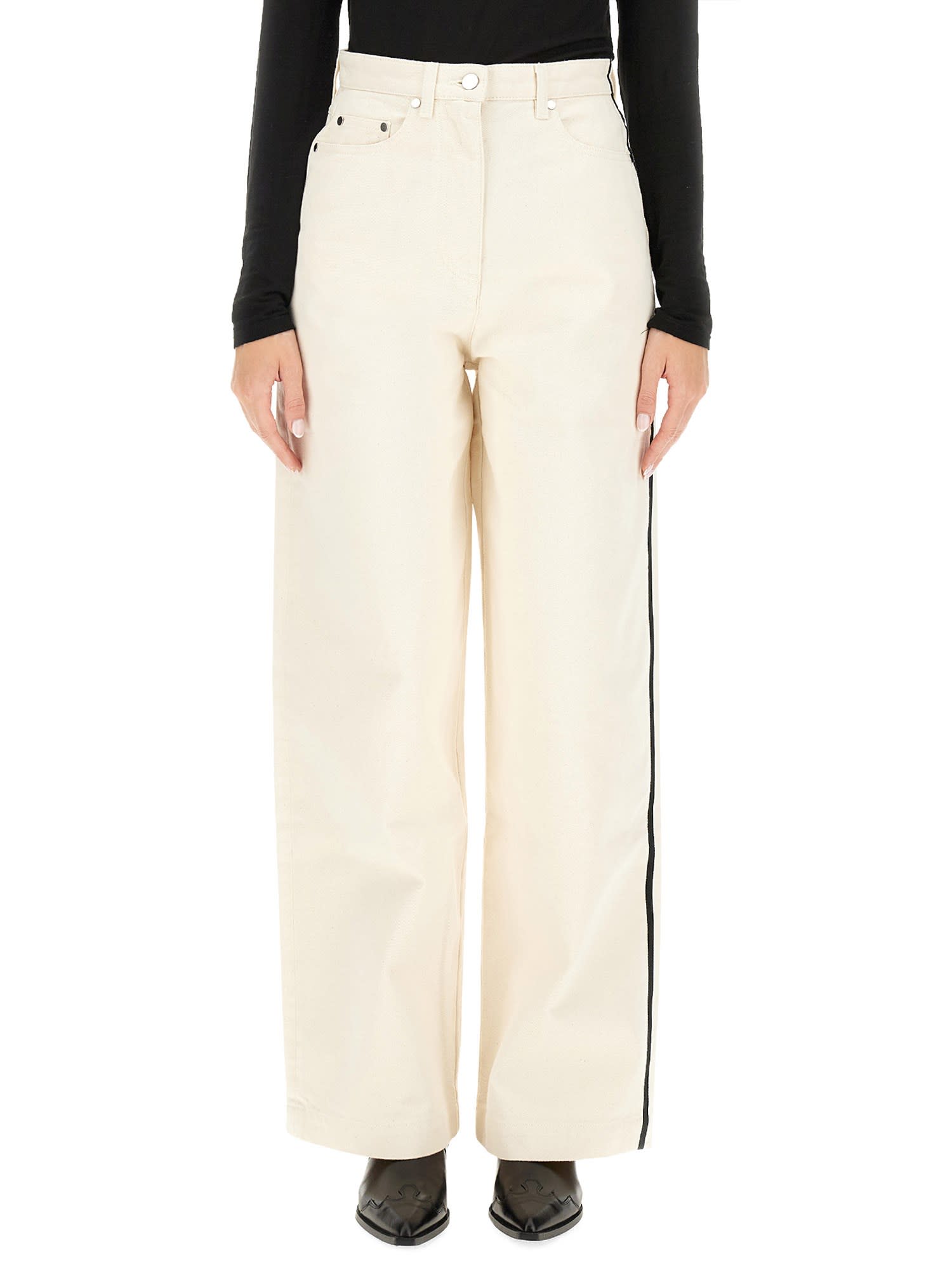 Peter Do Wide Jeans. In Bianco
