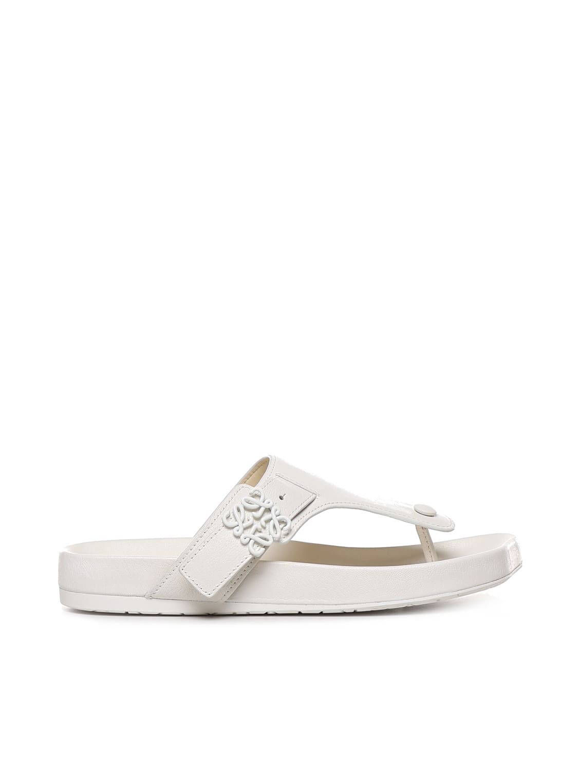 Loewe Ease Sandals In Rubber In White