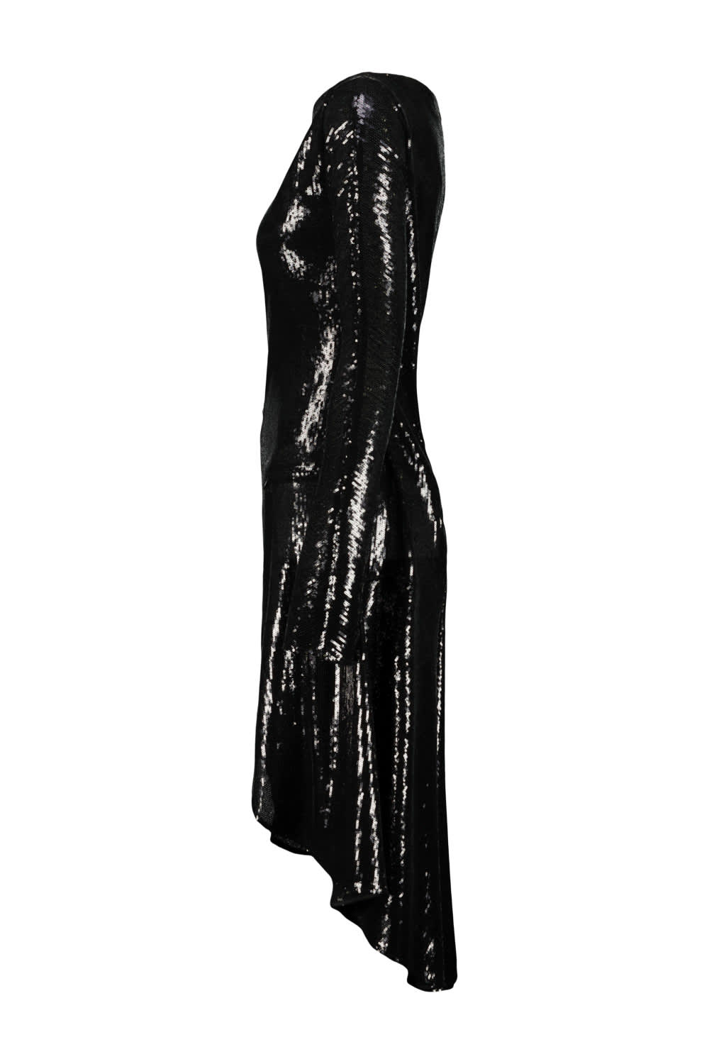 Shop Courrèges Ellipse Glitter Dress In Black