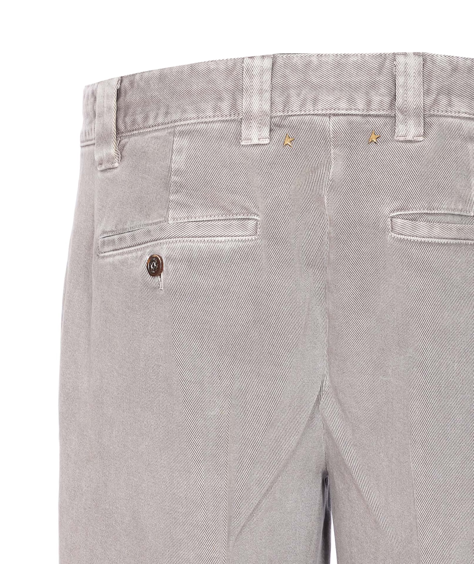 Golden Goose Trousers With Rolled Cuffs And Pockets In Gray