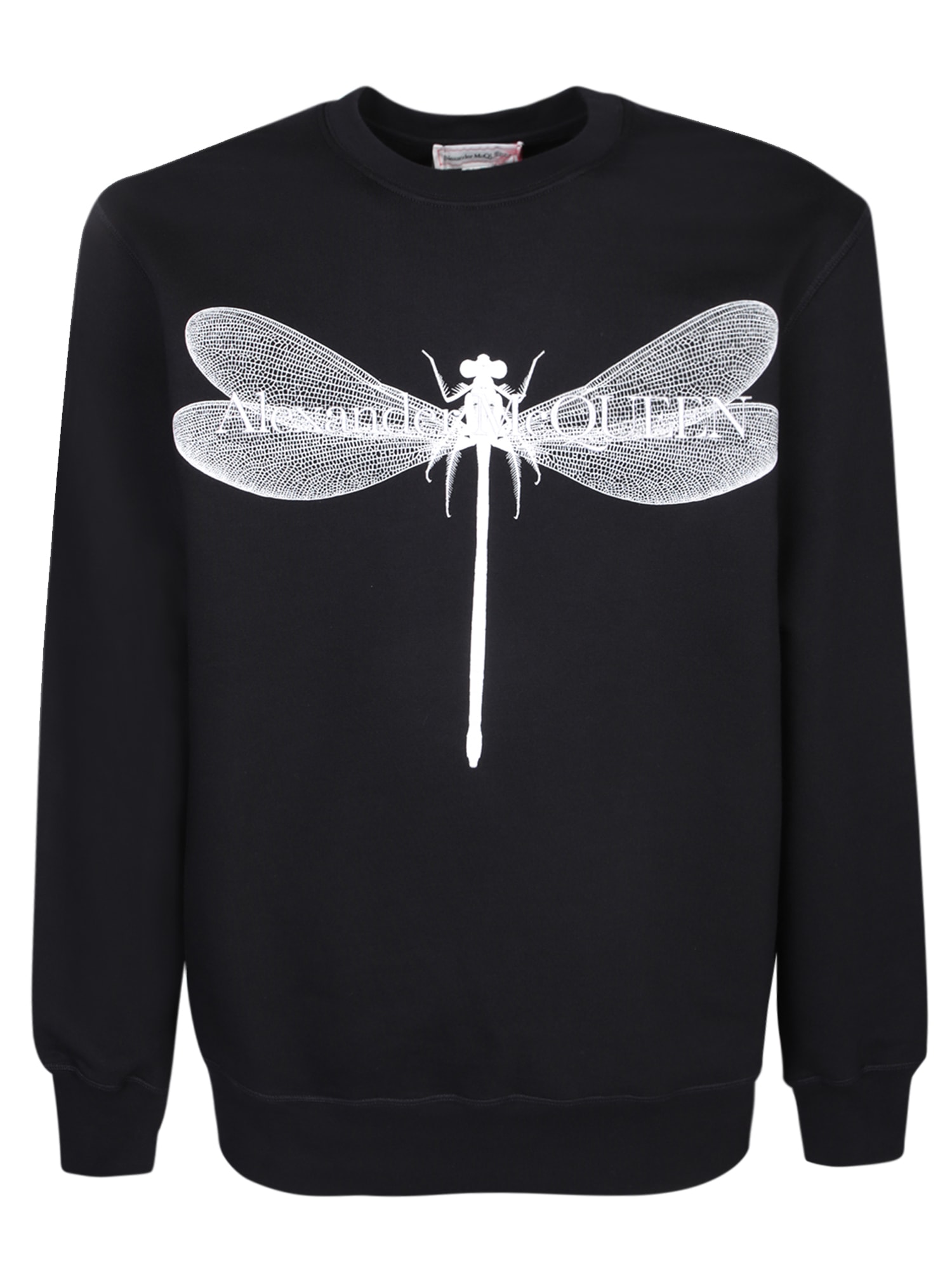 Shop Alexander Mcqueen Dragonfly Black Sweatshirt