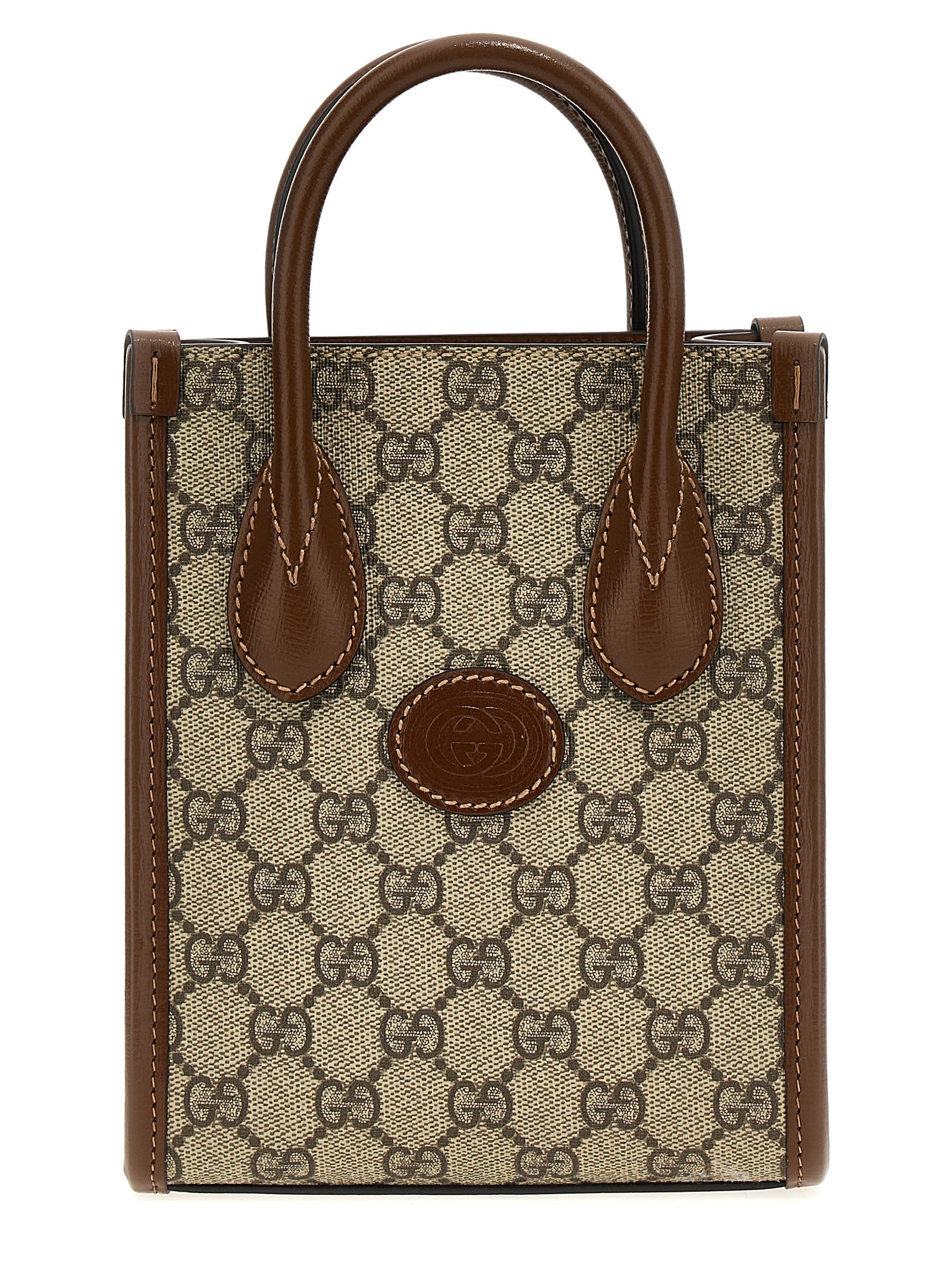 Shop Gucci Gg Mini Shopping Bag In Beige