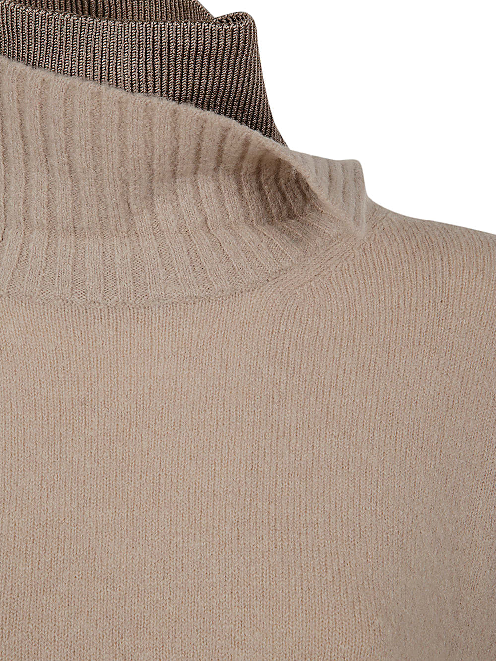 Shop Pierantoniogaspari Soft Turtle Neck In Sand