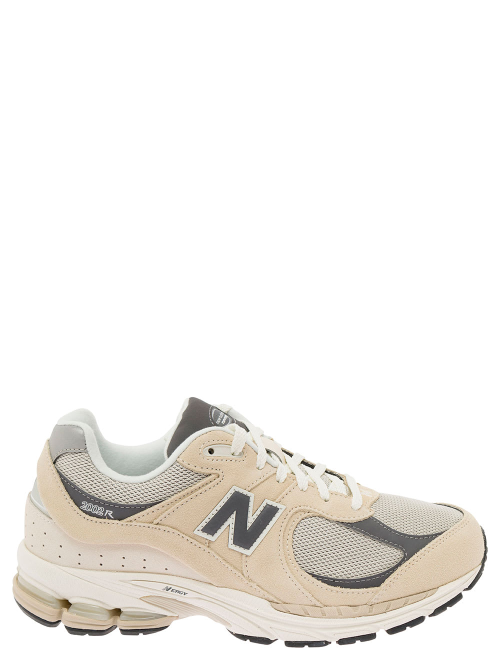 2002 Beige Low Top Sneakers With Logo Detail In Suede And Fabric Man