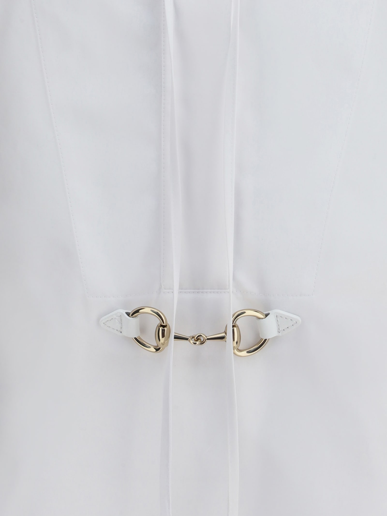 Gucci Shirt With Horsebit In White