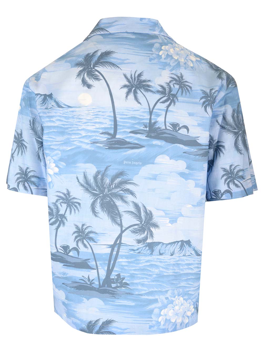 Shop Palm Angels Sunset Print Bowling Shirt