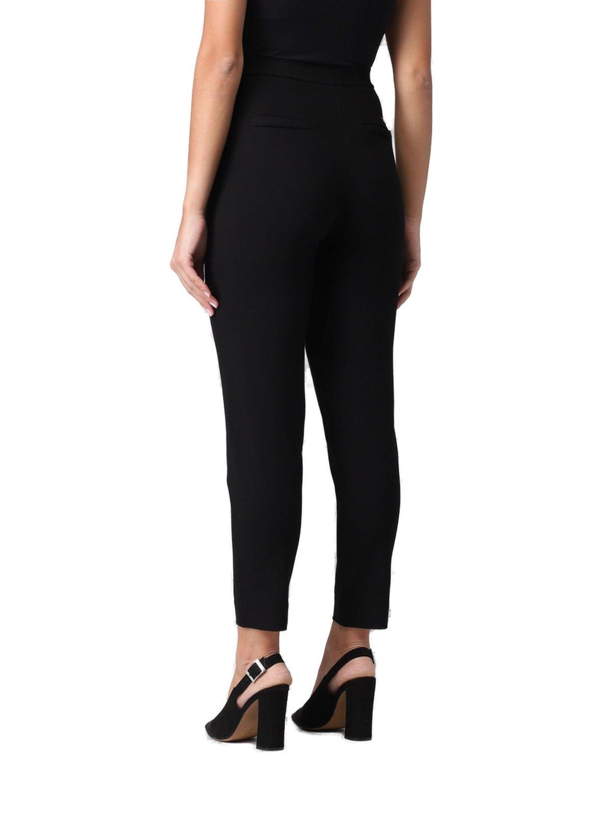 Michael Kors Collection Wool-blend Cigarette Pant In Black