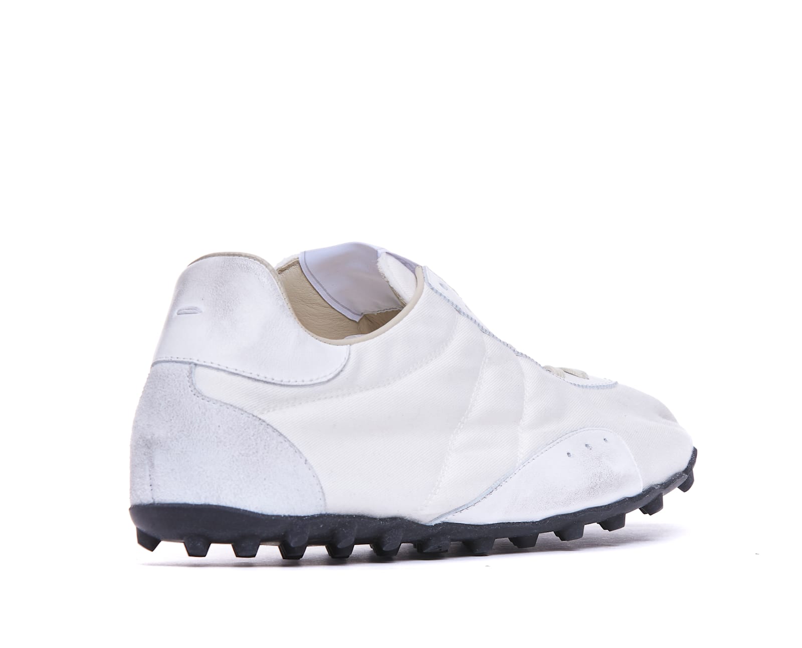Maison Margiela Sprinters Low Top Cotton Blend Sneakers In White