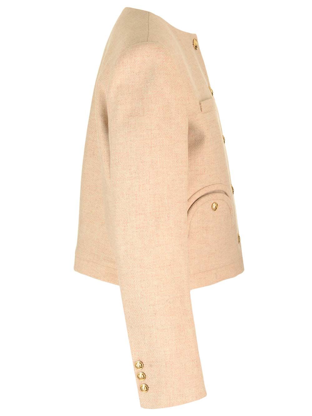 Shop Blazé Milano All Inn Shamo Bolero In Beige