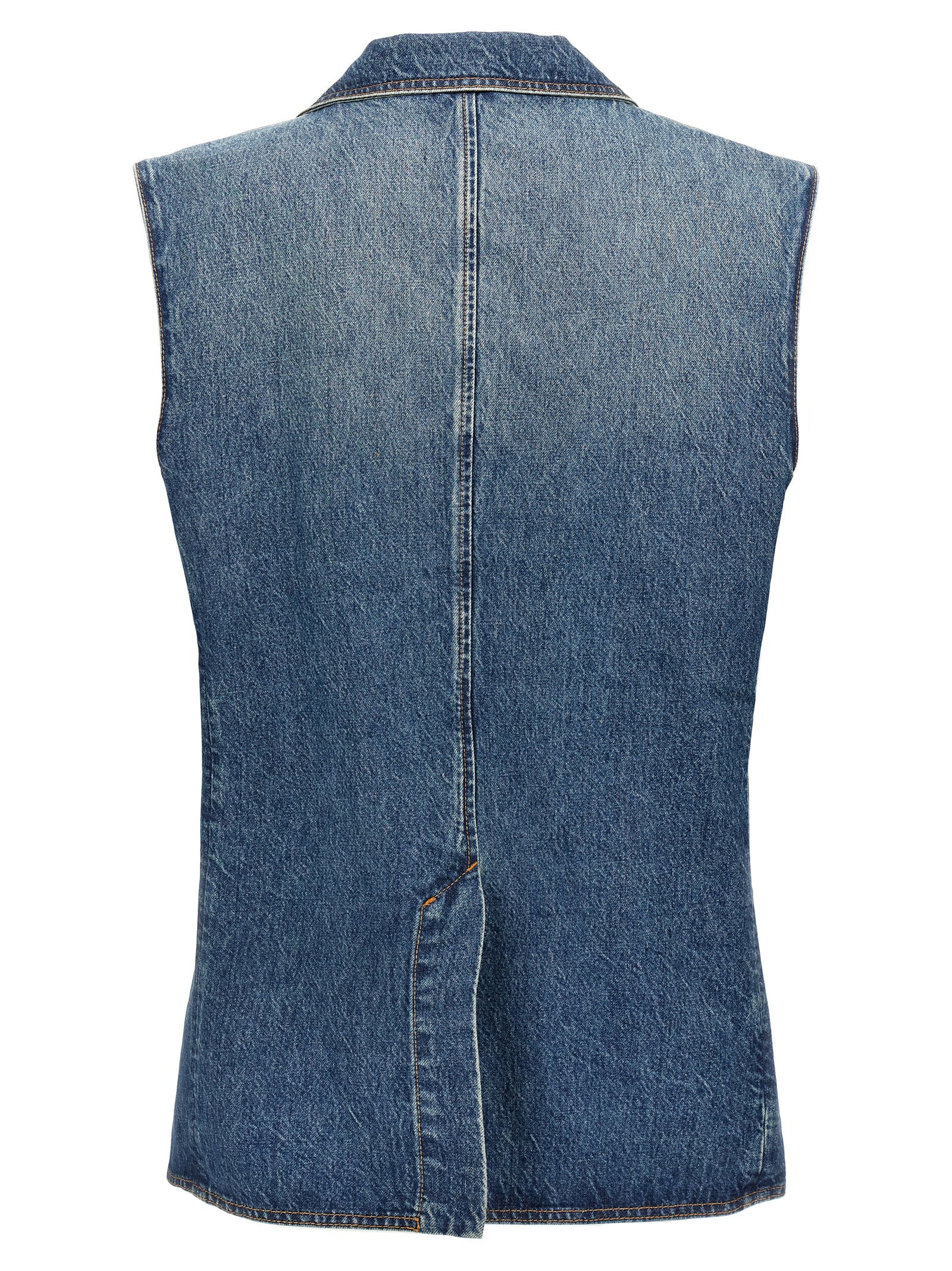 Coperni Vest With Notched Lapels And Pockets In Blue