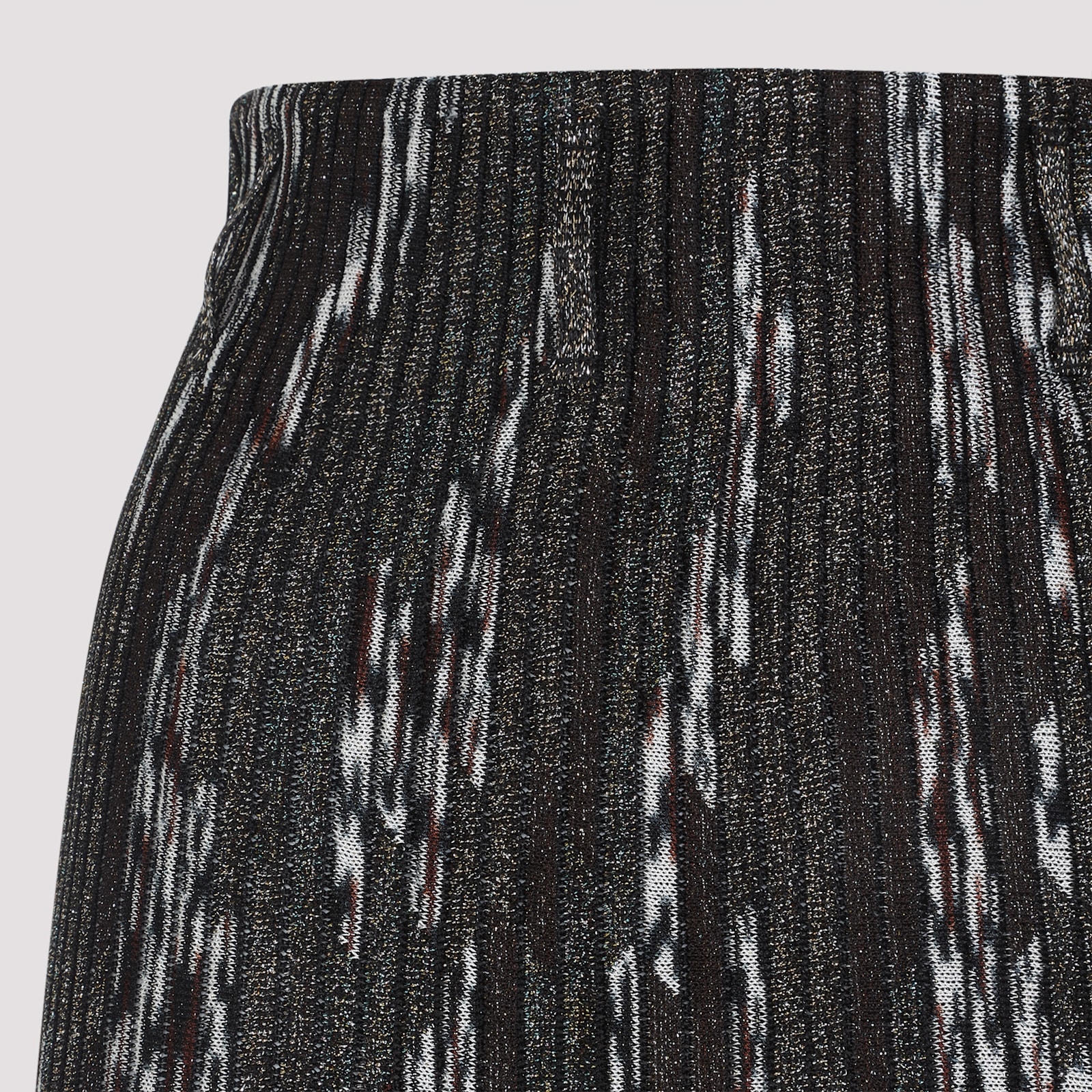 Missoni Patterned-jacquard Metallic-knit Midi Skirt In Gray