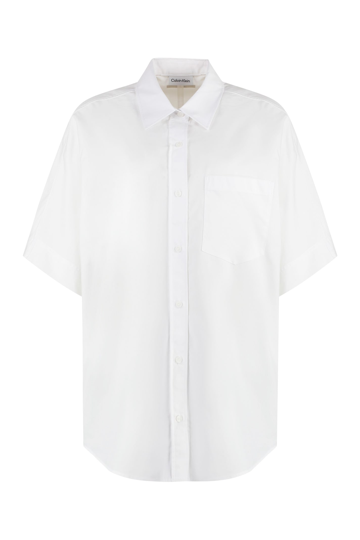 Short Sleeve Cotton Blend Shirt